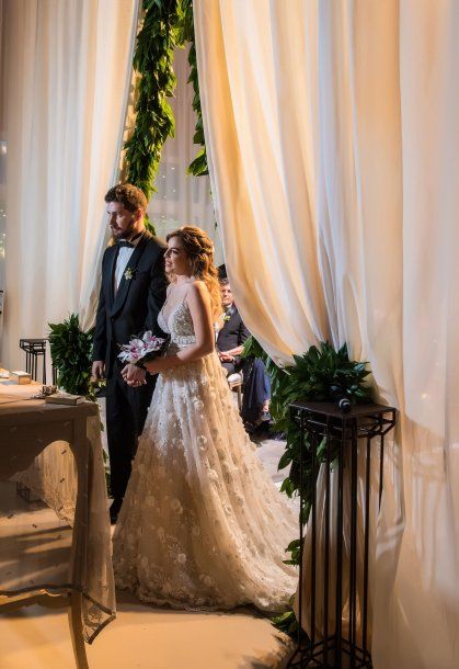 Foto oficial de la boda Dalma Maradona - Andrés Caldarelli