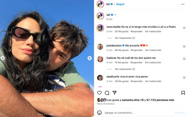 Romance Confirmado Lali Esp Sito Comparti Fotos Ntimas Con Pedro