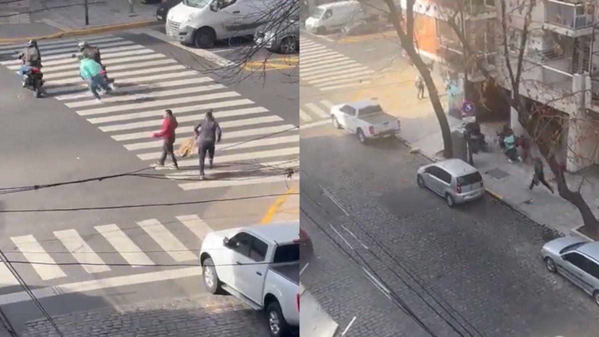 Video Espectacular Ataque De Cuatro Motochorros En Belgrano A Plena