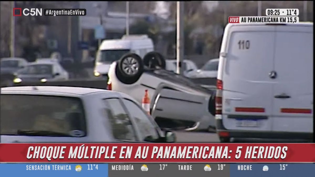 Choque múltiple en Panamericana provoca demoras a la altura de Vicente