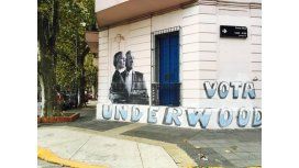 Frank cat: dañaron una de las pintadas de House of Cards Frank cat: dañaron una de las pintadas de House of Cards