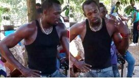 Usain Bolt cavó la tumba de Germain Mason Usain Bolt cavó la tumba de Germain Mason