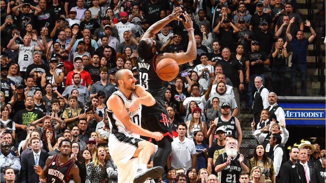 Emanuel Ginóbili y una actuación histórica para San Antonio Spurs ante Houston Rockets Emanuel Ginóbili y una actuación histórica para San Antonio Spurs ante Houston Rockets