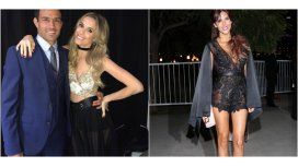 Chechu Bonelli, junto a su marido, y Barby Franco: las dos usaron transparencias. Chechu Bonelli, junto a su marido, y Barby Franco: las dos usaron transparencias.