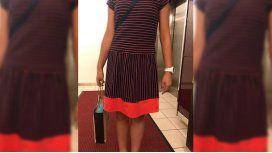 El vestido que usó la nena que fue echada del torneo. Foto: portal La Sexta. El vestido que usó la nena que fue echada del torneo. Foto: portal La Sexta.