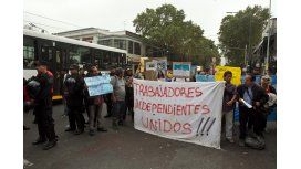 Los manteros volvieron a manifestarse en Once Los manteros volvieron a manifestarse en Once