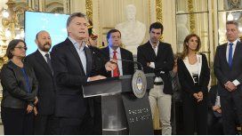 Macri desde el Salón Blanco de la Casa Rosada Macri desde el Salón Blanco de la Casa Rosada