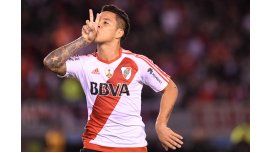 El festejo de Driussi tras el segundo gol de River ante Melgar El festejo de Driussi tras el segundo gol de River ante Melgar