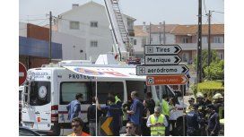 Una avioneta se estrelló en la ciudad de Tires, Portugal Una avioneta se estrelló en la ciudad de Tires, Portugal