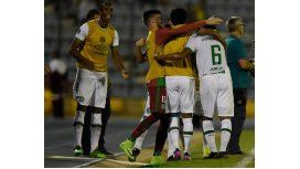 Festejo tras el debut del Chapecoense en la Libertadores 2017 Festejo tras el debut del Chapecoense en la Libertadores 2017