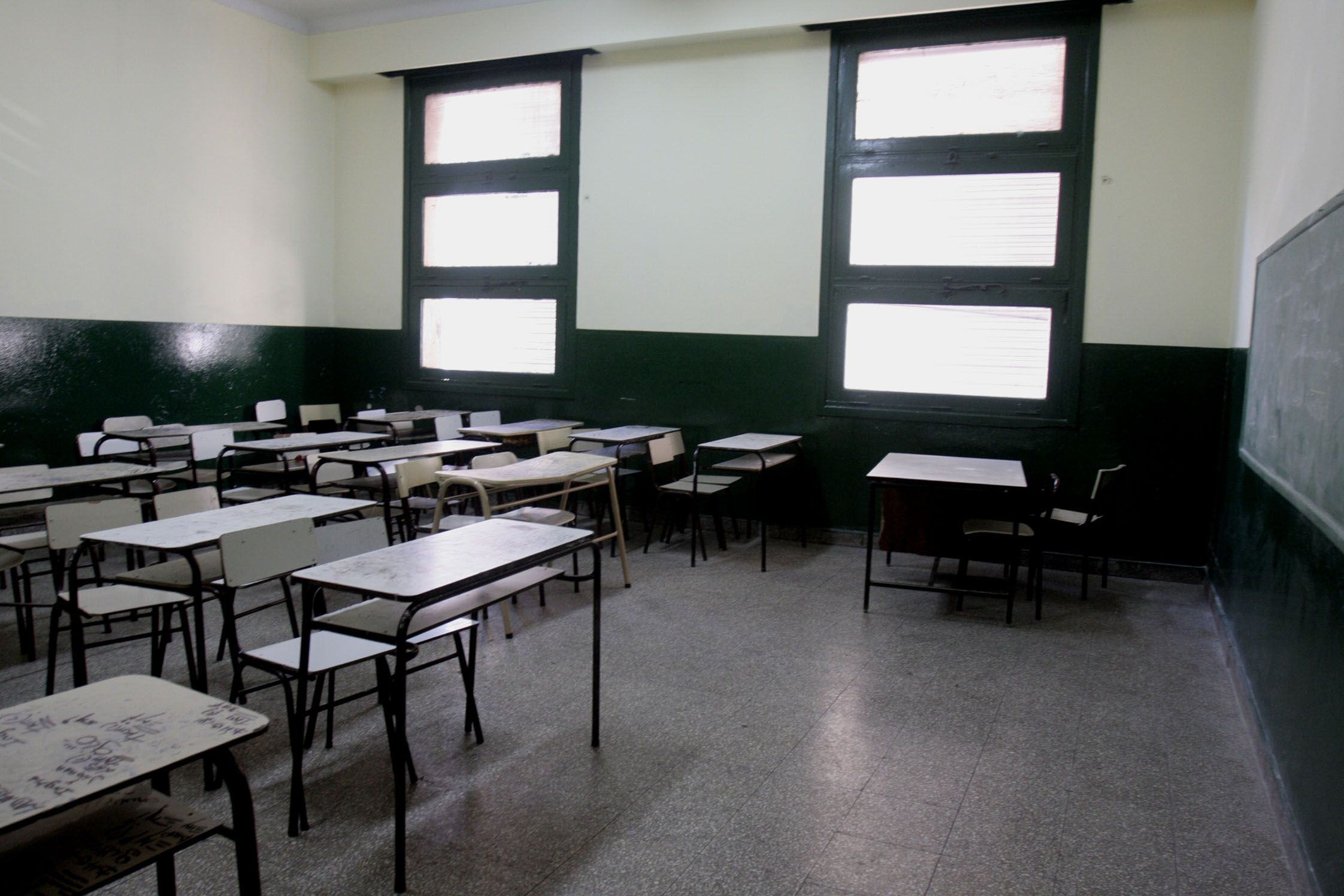 Aulas vacías en gran parte del país por el paro docente