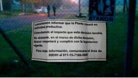 Este es el cartel con el que se encontraron los trabajadores Este es el cartel con el que se encontraron los trabajadores