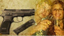 Así es la pistola con que el acusado cometió el séxtuple crimen Así es la pistola con que el acusado cometió el séxtuple crimen