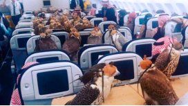 Un príncipe árabe viajó en un avión con sus 80 halcones Un príncipe árabe viajó en un avión con sus 80 halcones