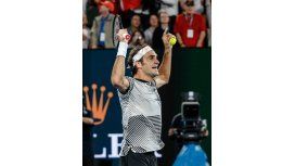 La emoción de Federer tras el último punto La emoción de Federer tras el último punto