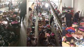 Desmantelaron una lavandería que funcionaba como depósito de manteros en Once Desmantelaron una lavandería que funcionaba como depósito de manteros en Once