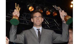 Juan Martín Del Potro recibiendo el Olimpia de Oro Juan Martín Del Potro recibiendo el Olimpia de Oro