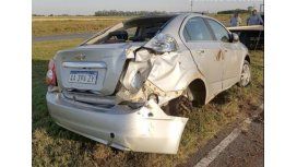 El hijo de Lorenzetti volcó con su auto El hijo de Lorenzetti volcó con su auto