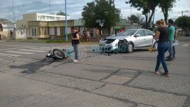 Una de las imágenes del accidente que protagonizó Lorenzetti en Rafaela Una de las imágenes del accidente que protagonizó Lorenzetti en Rafaela