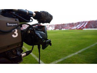 Televisación del fútbol. Imagen de archivo Televisación del fútbol. Imagen de archivo