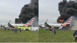 El avión se prendió fuego antes de despegar El avión se prendió fuego antes de despegar