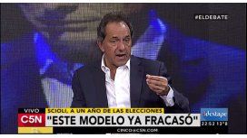 Scioli: El Gobierno tiene que tener reacción. Este modelo ya fracasó Scioli: El Gobierno tiene que tener reacción. Este modelo ya fracasó