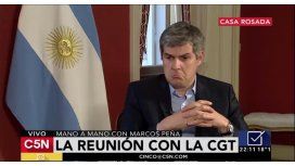 El jefe de Gabinete Marcos Peña en C5N El jefe de Gabinete Marcos Peña en C5N