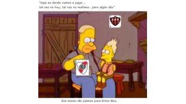 Uno de los memes que apareció en las redes tras la derrota de River. Uno de los memes que apareció en las redes tras la derrota de River.