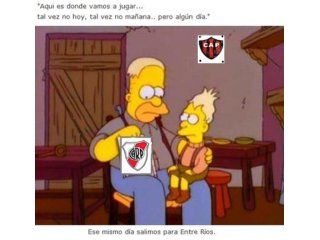 Uno de los memes que apareció en las redes tras la derrota de River. Uno de los memes que apareció en las redes tras la derrota de River.