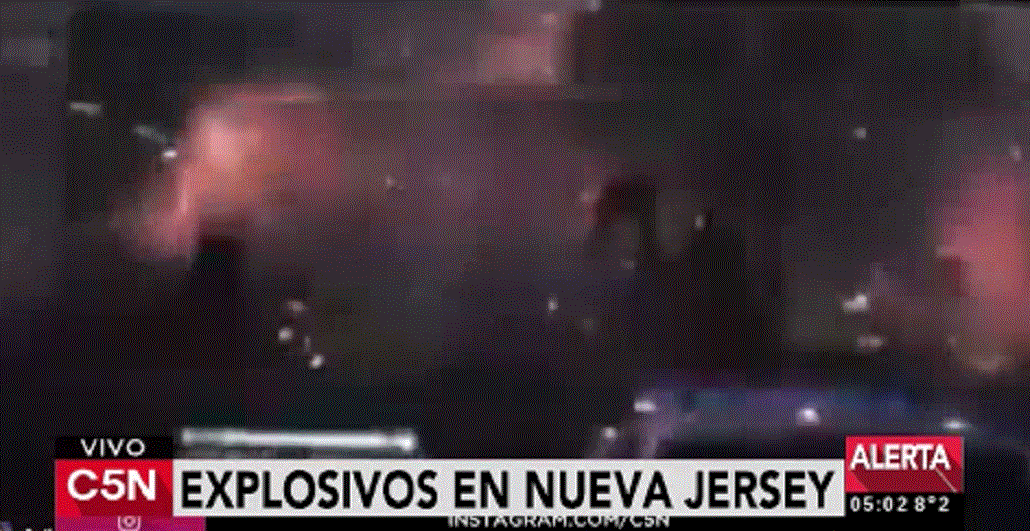 VIDEO: Así fue la explosión de la bomba colocada en Nueva Jersey