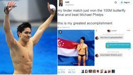 Te querés matar: El hombre que ignoré en Tinder le acaba de ganar a Phelps Te querés matar: El hombre que ignoré en Tinder le acaba de ganar a Phelps