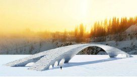 Construyen en Finlandia un puente de hielo diseñado por Leonardo da Vinci Construyen en Finlandia un puente de hielo diseñado por Leonardo da Vinci
