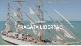 Lanzan un sitio web para seguir la travesía de La Fragata Libertad Lanzan un sitio web para seguir la travesía de La Fragata Libertad
