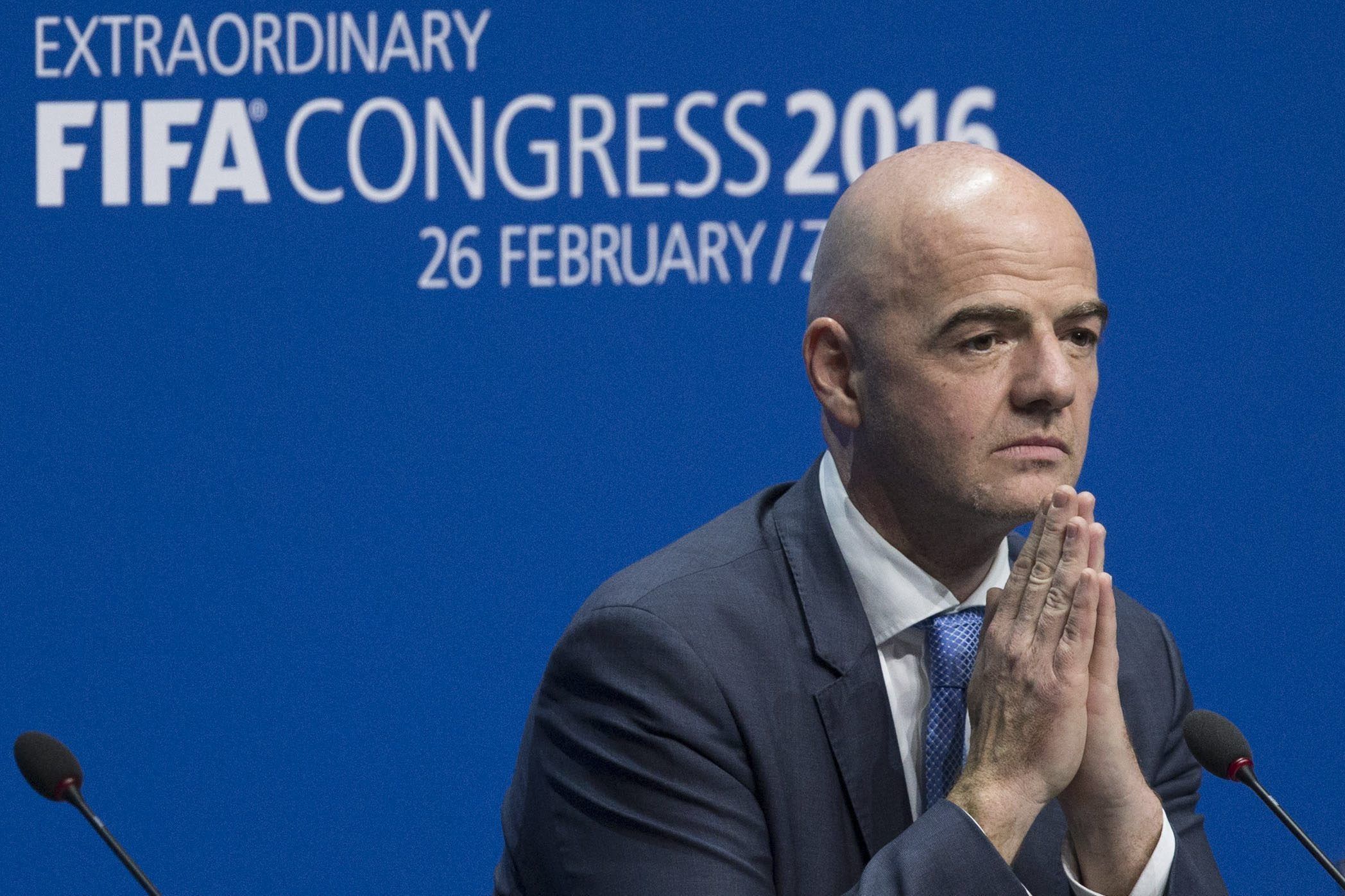 Gianni Infantino, presidente de la FIFA<br>