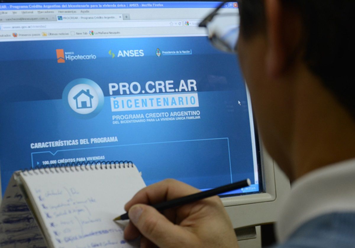 La inscripción al plan Procrear <br>