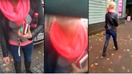 Una mujer europea ataca a una keniata por su color de piel y es registrada en un video Una mujer europea ataca a una keniata por su color de piel y es registrada en un video