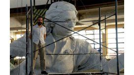 Todo listo para la inauguración de la escultura de Juana Azurduy Todo listo para la inauguración de la escultura de Juana Azurduy