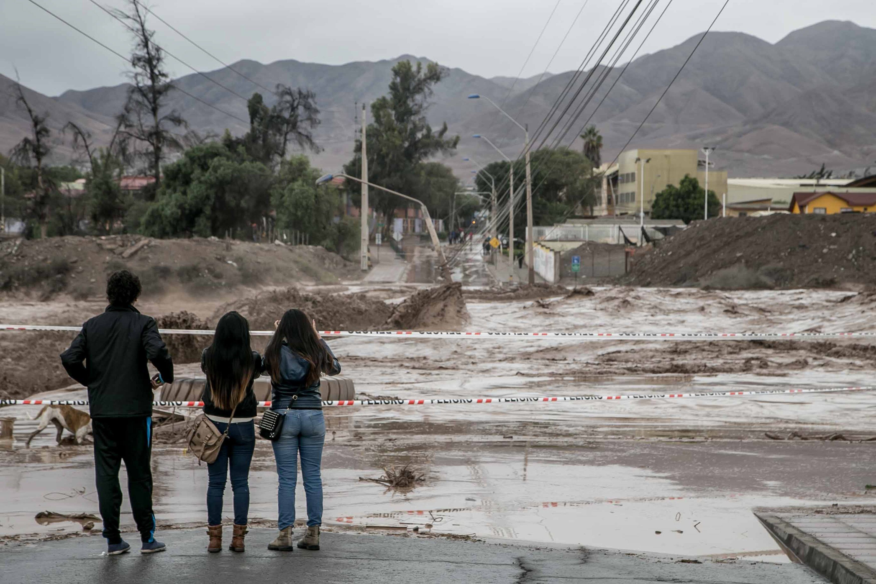 Mirá las impactantes imágenes de las inundaciones en Chile  Chile