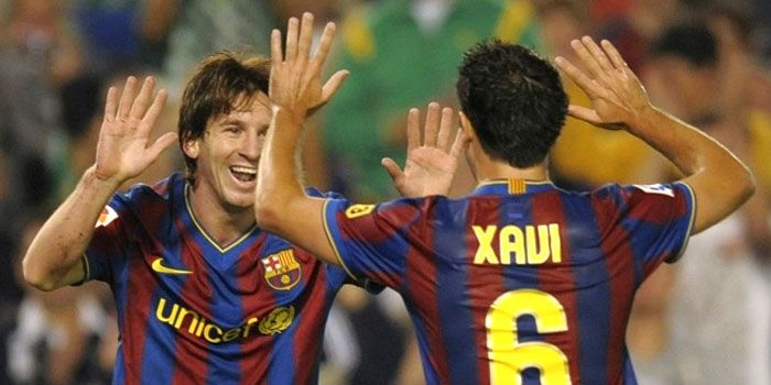 Messi y Xavi
