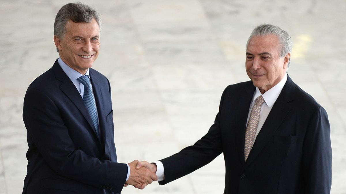 Mauricio Macri y Michel Temer<br>