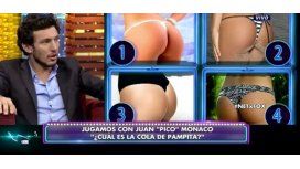 Pico Mónaco tuvo que adivinar cuál es la cola de Pampita Pico Mónaco tuvo que adivinar cuál es la cola de Pampita