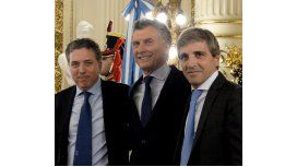 Nicolás Dujovne, Mauricio Macri y Luis Caputo Nicolás Dujovne, Mauricio Macri y Luis Caputo