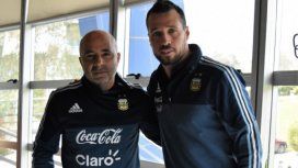 La foto del encuentro entre Sampaoli y Giustozzi La foto del encuentro entre Sampaoli y Giustozzi