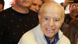 Carlos Menem tras votar en las últimas PASO Carlos Menem tras votar en las últimas PASO