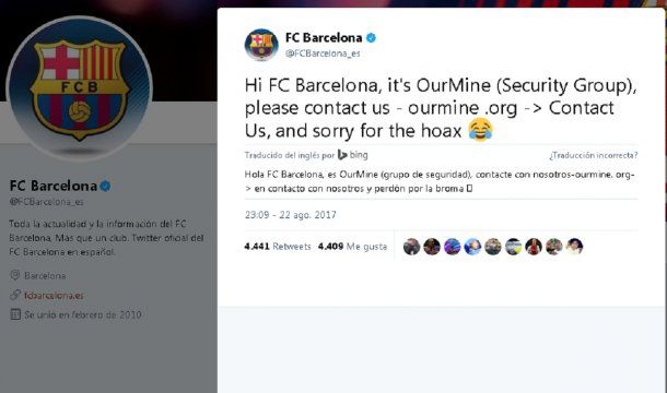 Así anunciaban que los habían hackeado<br>