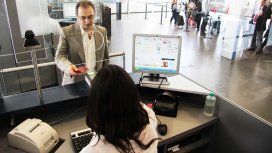 Uno de los controles biométricos de Migraciones que se encuentra en Ezeiza Uno de los controles biométricos de Migraciones que se encuentra en Ezeiza