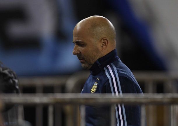 Jorge Sampaoli tras el partido ante Venezuela<br>