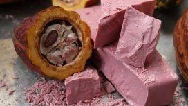 El grano de cacao Ruby posee una tonalidad rosada de manera natural El grano de cacao Ruby posee una tonalidad rosada de manera natural