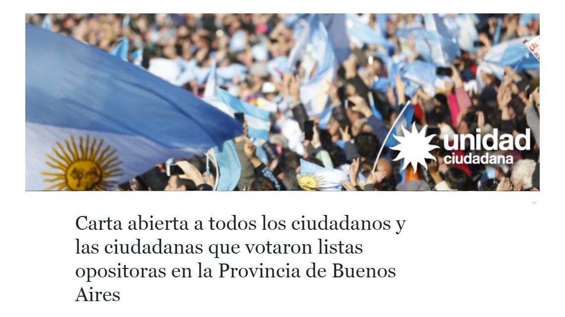 Cristina pidió a todos los opositores que la voten en octubre Cristina pidió a todos los opositores que la voten en octubre