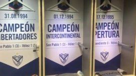 El increíble error en los lockeres de Vélez El increíble error en los lockeres de Vélez